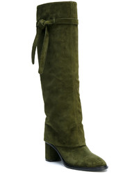 olivgrüne Stiefel von Casadei