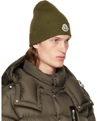 olivgrüne Strick Mütze von Moncler