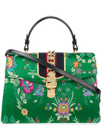 olivgrüne Taschen mit Blumenmuster von Gucci