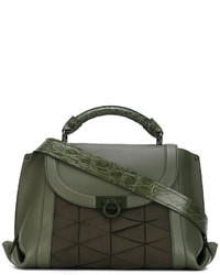 olivgrüne Taschen mit geometrischem Muster von Salvatore Ferragamo