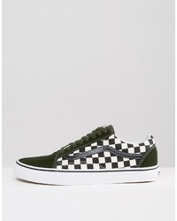 olivgrüne Turnschuhe von Vans