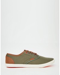 olivgrüne Turnschuhe von Jack and Jones