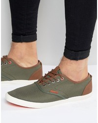 olivgrüne Turnschuhe von Jack and Jones