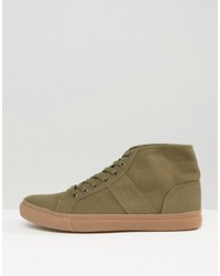 olivgrüne Turnschuhe von Asos