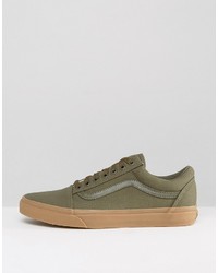 olivgrüne Turnschuhe von Vans