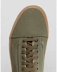 olivgrüne Turnschuhe von Vans