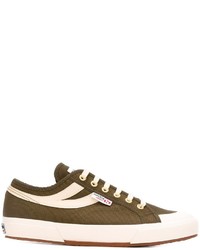 olivgrüne Turnschuhe von Superga