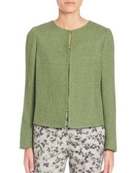 olivgrüne Tweed-Jacke