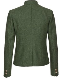 olivgrüne Tweed-Jacke von Luis Steindl