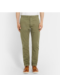 olivgrüne Twill Chinohose von J.Crew