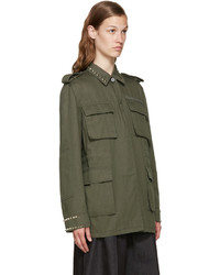 olivgrüne Twilljacke von Valentino