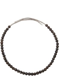 olivgrüne Perlen Halskette