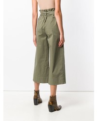 olivgrüne weite Hose von Frame Denim