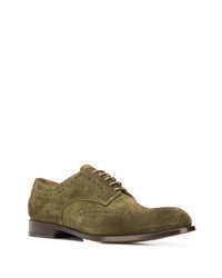 olivgrüne Wildleder Brogues von Doucal's