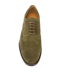 olivgrüne Wildleder Brogues von Doucal's