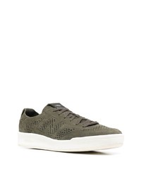 olivgrüne Wildleder niedrige Sneakers von New Balance