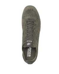 olivgrüne Wildleder niedrige Sneakers von New Balance