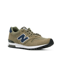 olivgrüne Wildleder niedrige Sneakers von New Balance