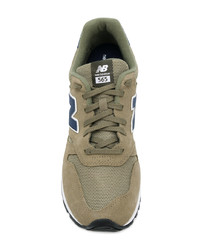 olivgrüne Wildleder niedrige Sneakers von New Balance