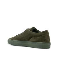 olivgrüne Wildleder niedrige Sneakers von Common Projects