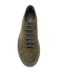 olivgrüne Wildleder niedrige Sneakers von Common Projects