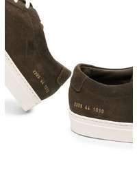 olivgrüne Wildleder niedrige Sneakers von Common Projects