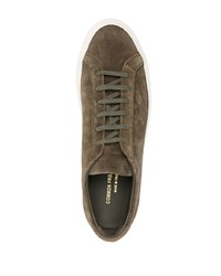 olivgrüne Wildleder niedrige Sneakers von Common Projects