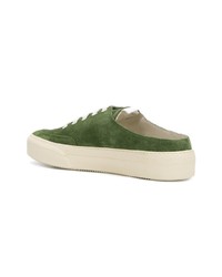 olivgrüne Wildleder niedrige Sneakers von Sunnei