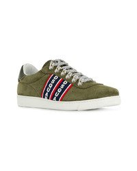 olivgrüne Wildleder niedrige Sneakers von DSQUARED2