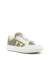 olivgrüne Wildleder niedrige Sneakers von Ferragamo