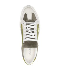 olivgrüne Wildleder niedrige Sneakers von Ferragamo