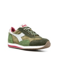 olivgrüne Wildleder niedrige Sneakers von Diadora