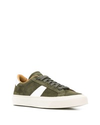 olivgrüne Wildleder niedrige Sneakers von Scarosso