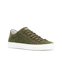 olivgrüne Wildleder niedrige Sneakers von Hide&Jack