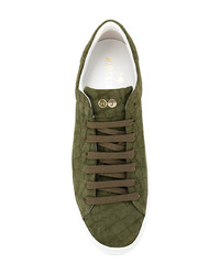 olivgrüne Wildleder niedrige Sneakers von Hide&Jack