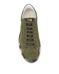 olivgrüne Wildleder niedrige Sneakers von Hide&Jack