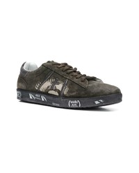 olivgrüne Wildleder niedrige Sneakers von White Premiata