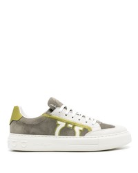 olivgrüne Wildleder niedrige Sneakers von Ferragamo