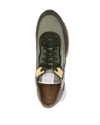 olivgrüne Wildleder niedrige Sneakers von Ghoud