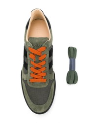 olivgrüne Wildleder niedrige Sneakers von Hogan