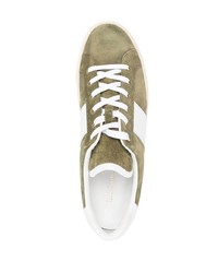 olivgrüne Wildleder niedrige Sneakers von Paul Smith