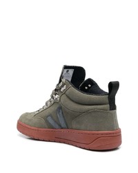 olivgrüne Wildleder niedrige Sneakers von Veja