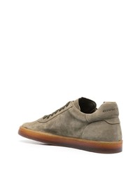 olivgrüne Wildleder niedrige Sneakers von Officine Creative