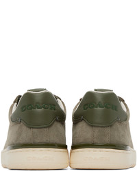 olivgrüne Wildleder niedrige Sneakers von Coach 1941