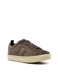 olivgrüne Wildleder niedrige Sneakers von Officine Creative