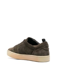 olivgrüne Wildleder niedrige Sneakers von Officine Creative