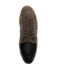 olivgrüne Wildleder niedrige Sneakers von Officine Creative