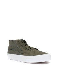 olivgrüne Wildleder niedrige Sneakers von Vans