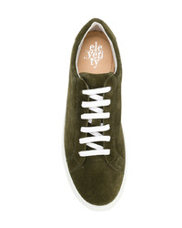 olivgrüne Wildleder niedrige Sneakers von Eleventy