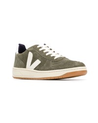 olivgrüne Wildleder niedrige Sneakers von Veja